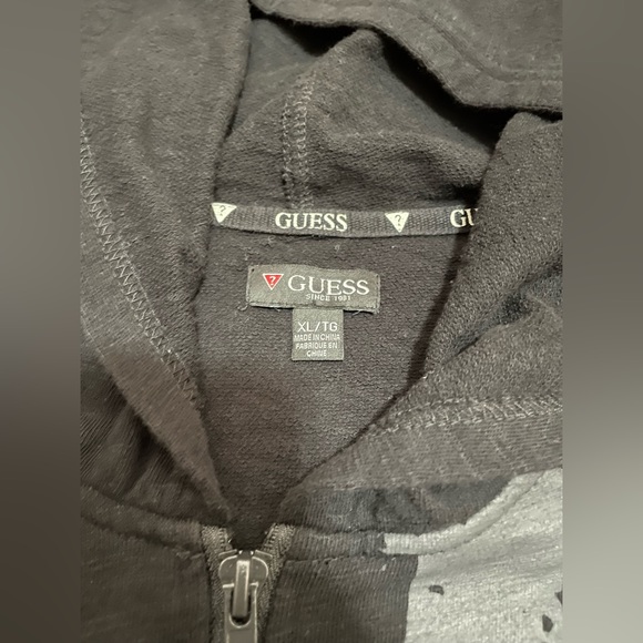MINT CONDITION GUESS SLEEVELESS HOODIE VEST BLACK SIZE XL PERFECT CONDITION RARE - Picture 8 of 13